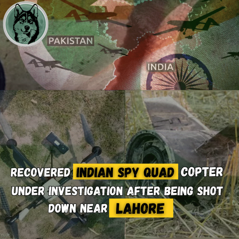 Recovered Indian Spy Quad copter under investigation after being shot down near Lahore.