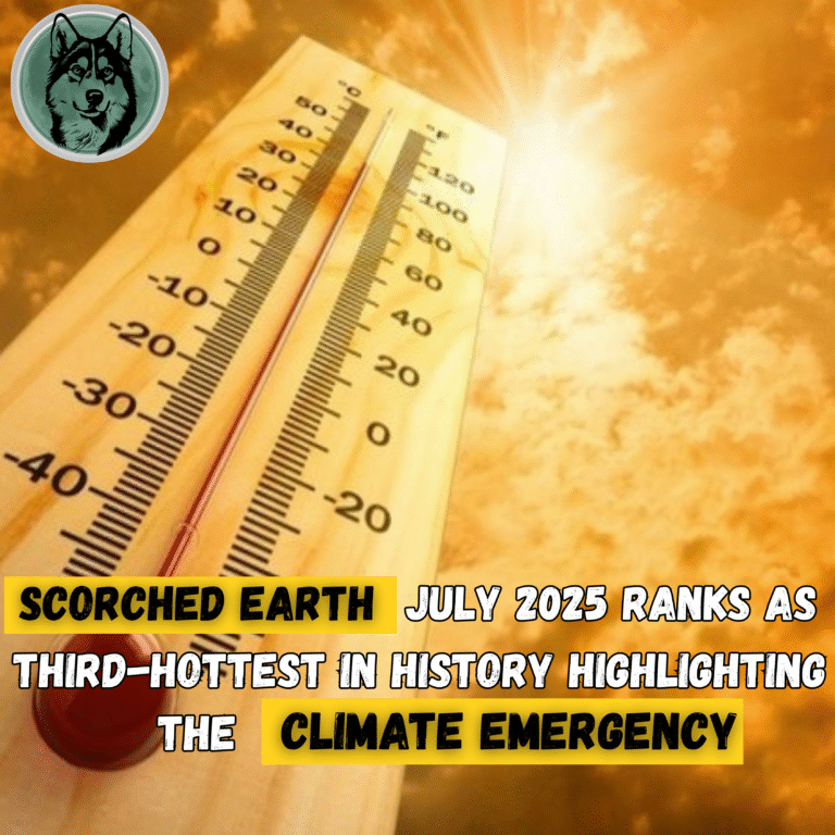 “Scorched Earth: July 2025 ranks as third-hottest in history, highlighting the climate emergency.”