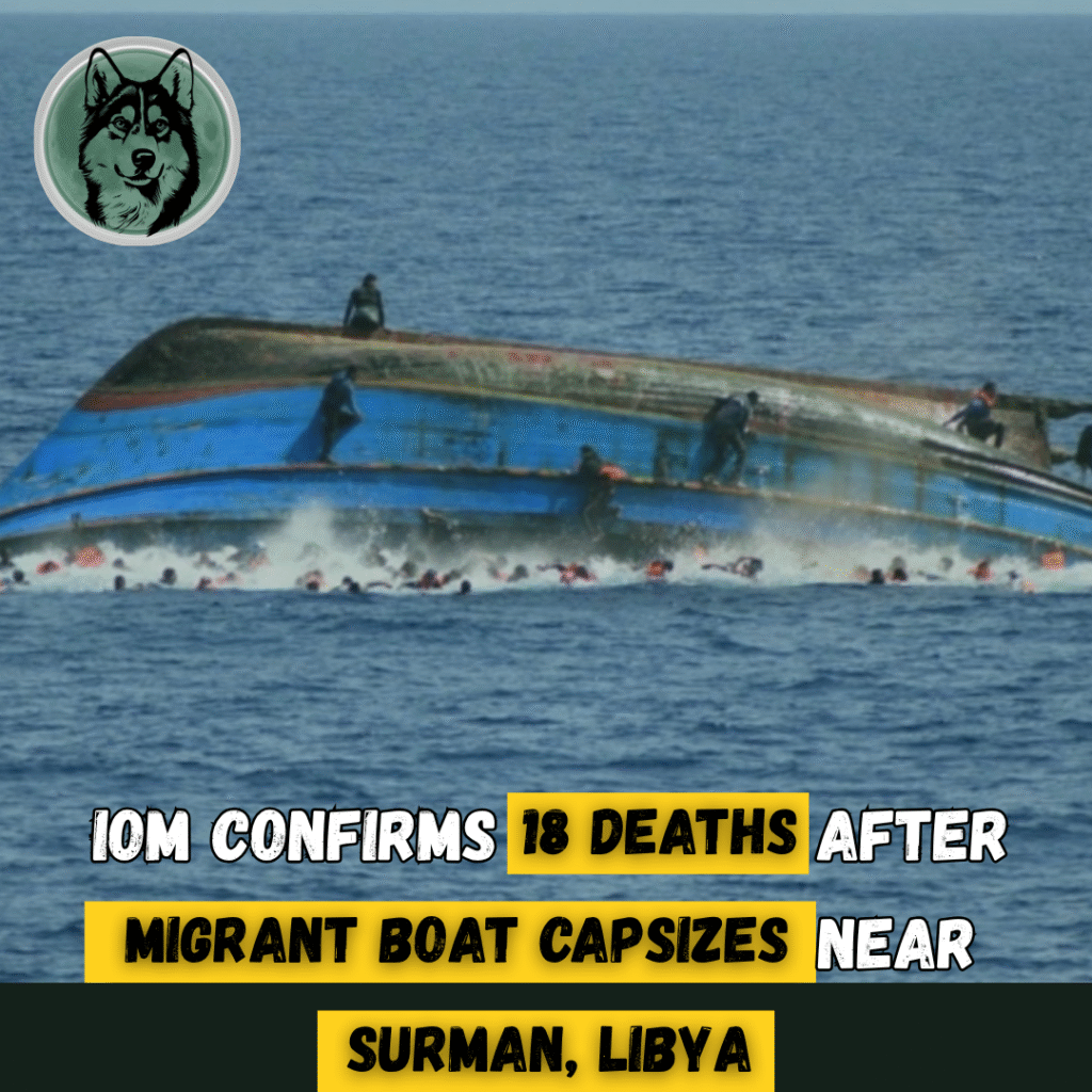IOM Confirms 18 Deaths After Migrant Boat Capsizes Near Surman, Libya