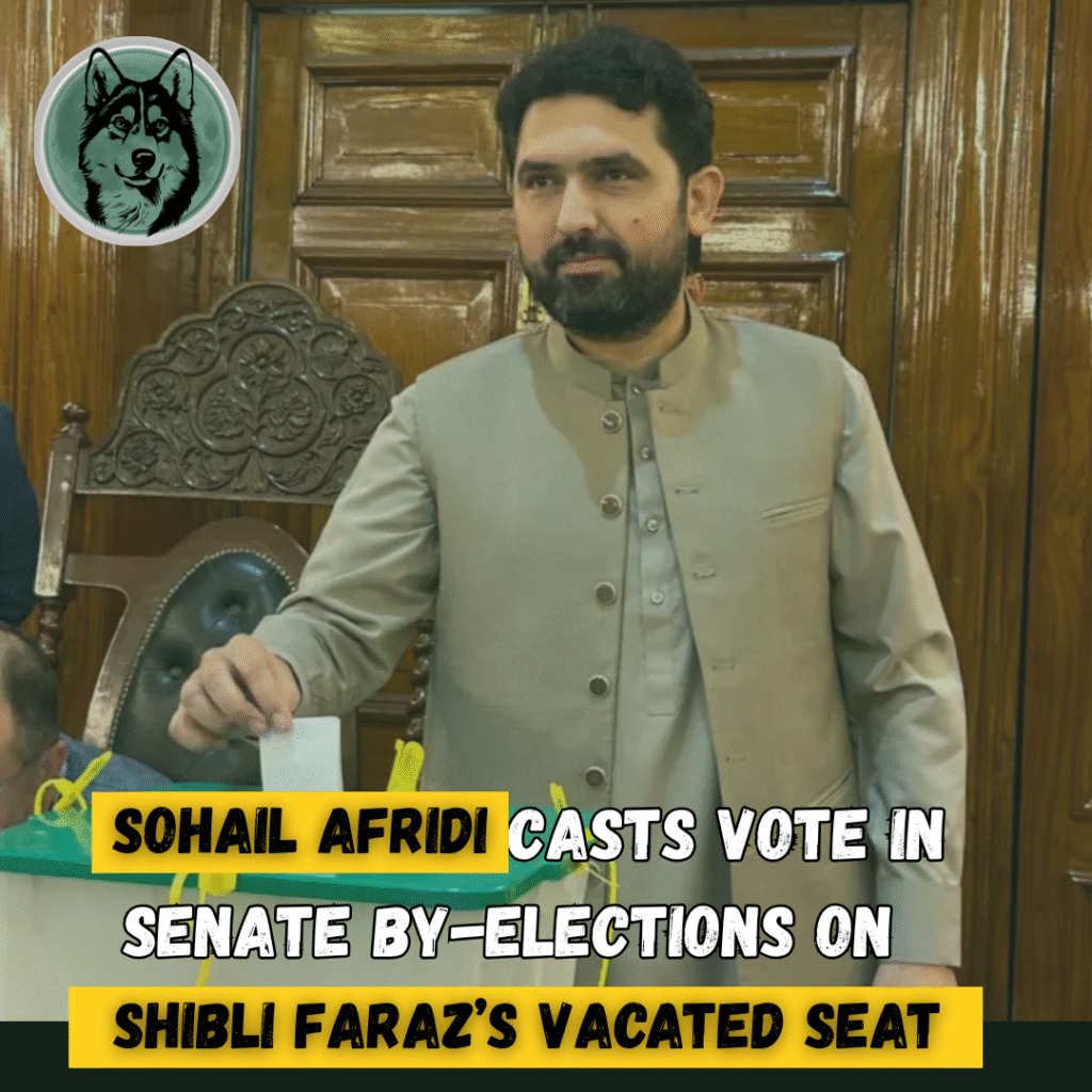 Sohail Afridi Casts Vote in Senate By-Election for Shibli Faraz’s Vacated Seat