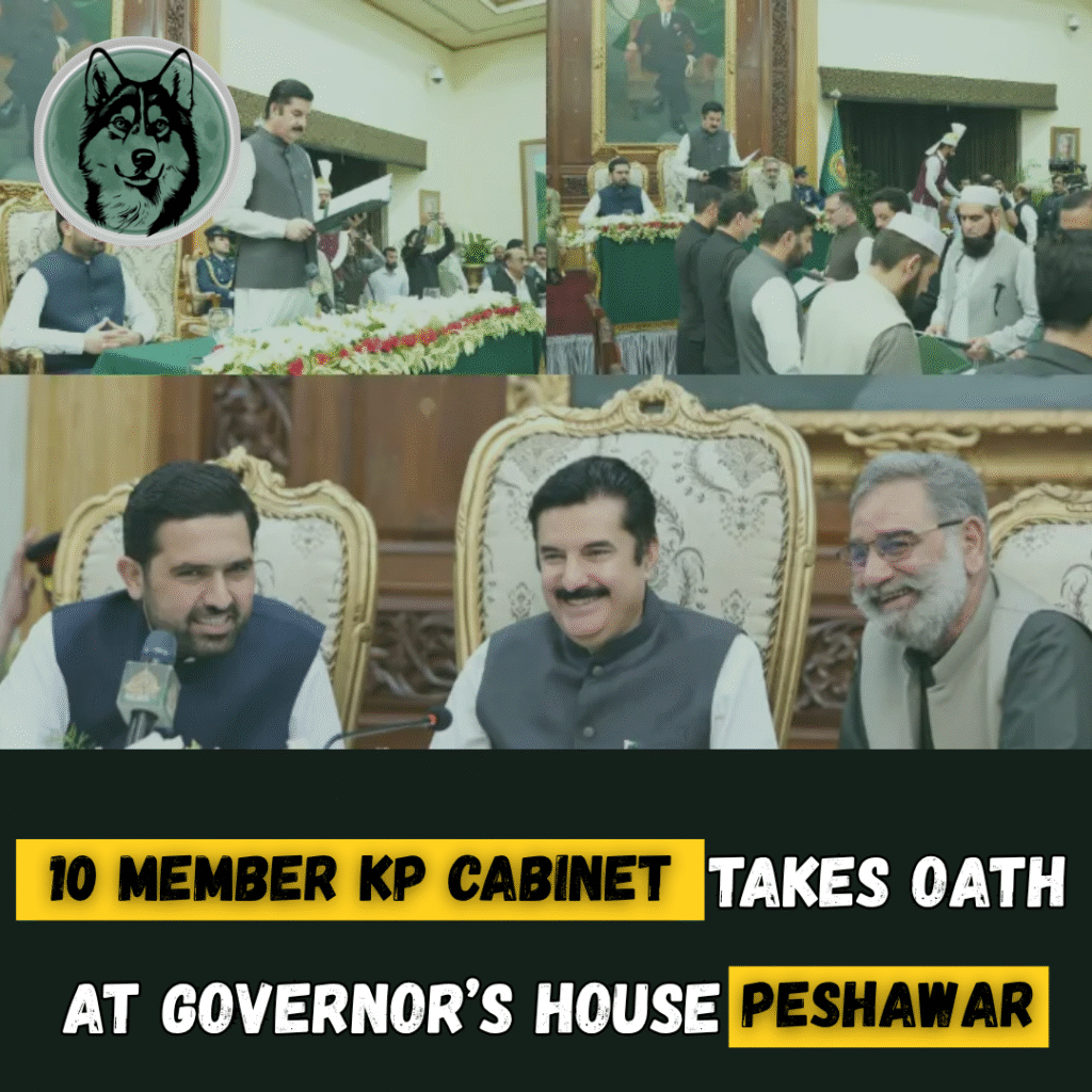 10-Member KP Cabinet Takes Oath at Governor’s House Peshawar