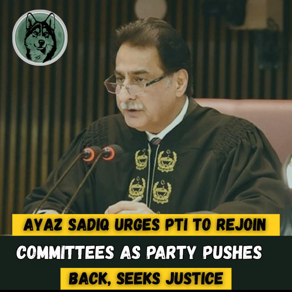Ayaz Sadiq Urges PTI to Rejoin Committees as Party Pushes Back, Seeks Justice