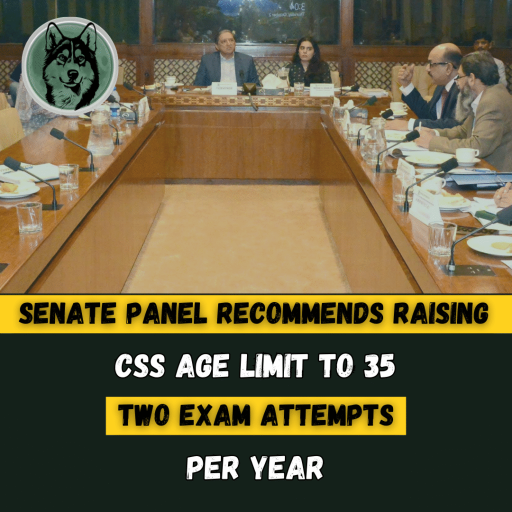 Senate Panel Recommends Raising CSS Age Limit to 35, Two Exam Attempts Per Year