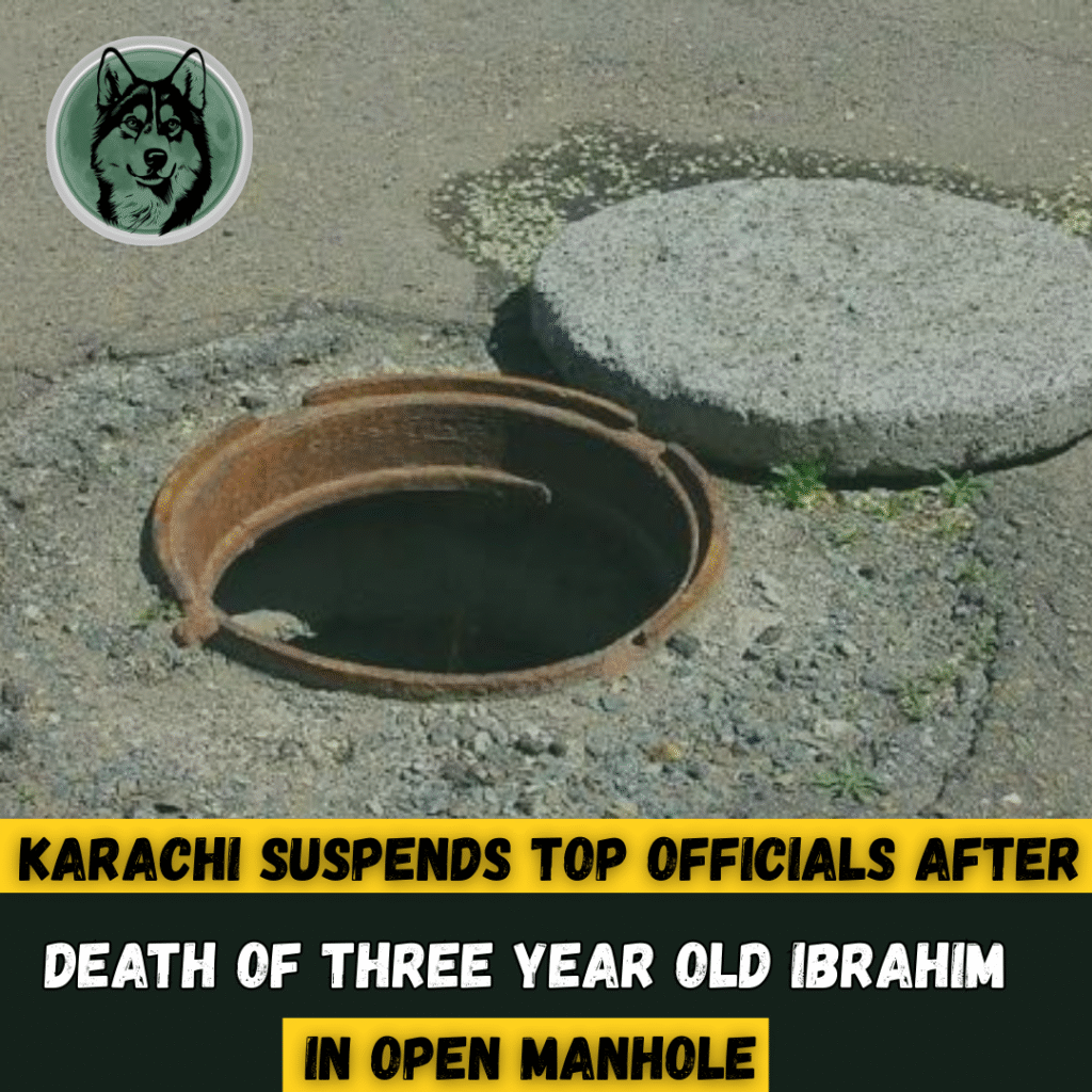 Karachi suspends top officials after death of three year old Ibrahim in open manhole