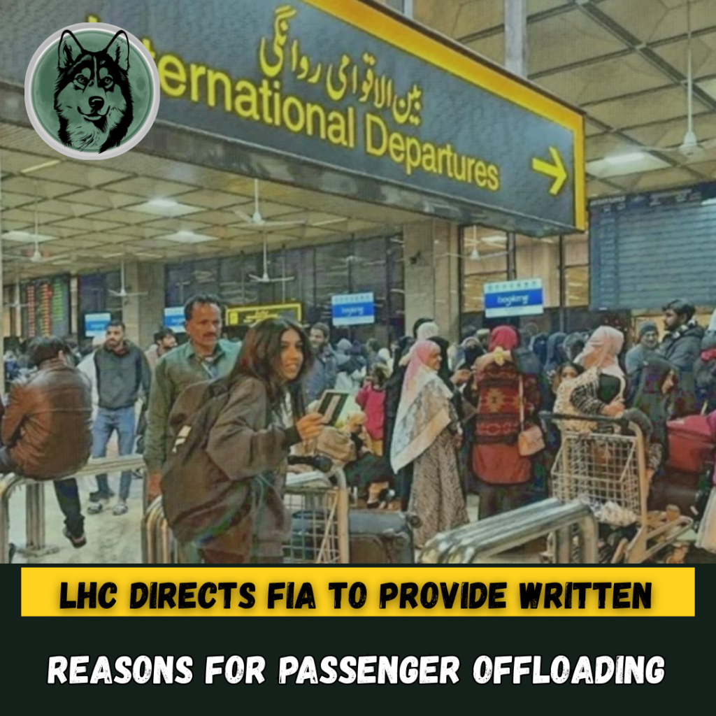 LHC Directs FIA to Provide Written Reasons for Passenger Offloading