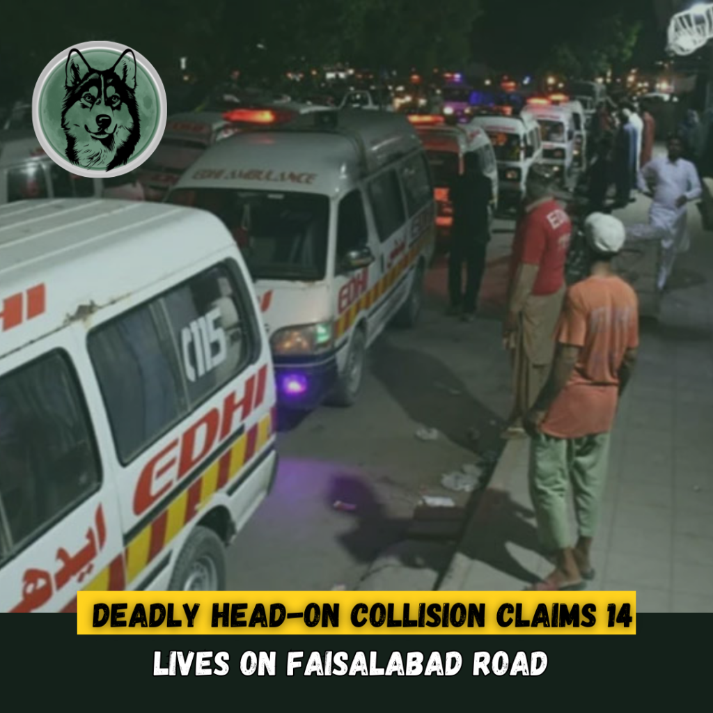 Deadly Head-On Collision Claims 14 Lives on Faisalabad Road
