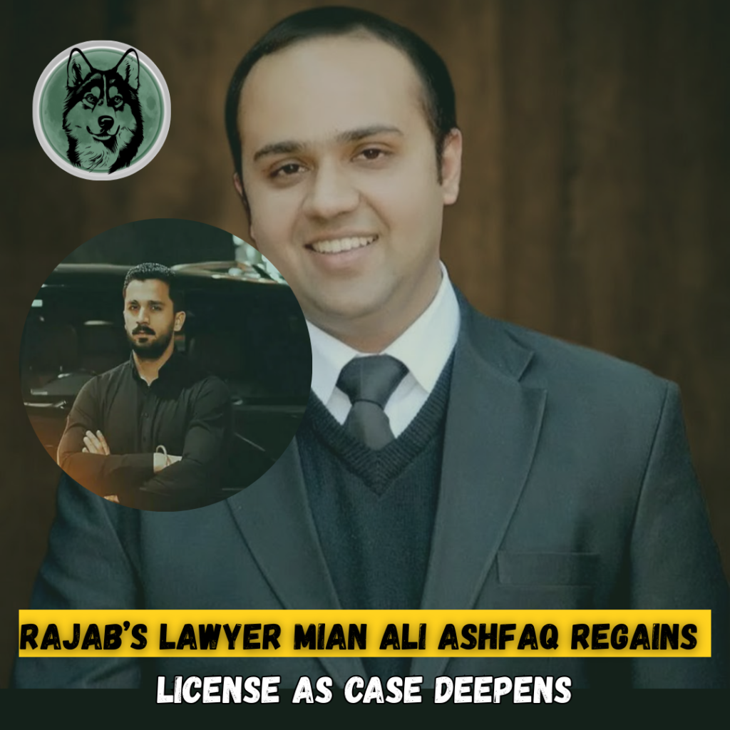 Legal Relief After Turmoil: Rajab Butt’s Lawyer Mian Ali Ashfaq Regains License as Case Deepens